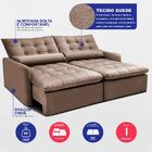 Sofá Sem Caixa Retrátil 1,80m Softgel Celeste Velusoft Castor