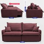 Sofá Sem Caixa Retrátil 1,80m Softgel Luna Velusoft Vinho Cam