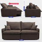 Sofá Sem Caixa Retrátil 2,00m Softgel Luna Velusoft Café Cama