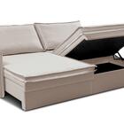 Sofá Sem Caixa Retrátil Baú 1,55m Lounge Linho Bege Claro Cam