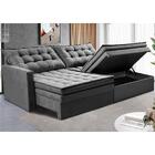 Sofá Sem Caixa Retrátil Baú 1,60m Cama Inbox Secret Suede Vel