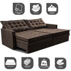 Sofá Sem Caixa Retrátil Baú 1,60m Cama Inbox Secret Suede Vel