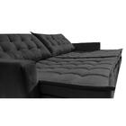 Sofá Sem Caixa Retrátil Baú 1,60m Cama Inbox Secret Suede Vel