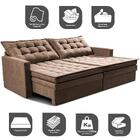 Sofá Sem Caixa Retrátil Baú 1,60m Cama Inbox Secret Suede Vel