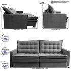 Sofá Sem Caixa Retrátil Baú 1,60m Cama Inbox Secret Suede Vel