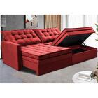 Sofá Sem Caixa Retrátil Baú 1,60m Cama Inbox Secret Suede Vel