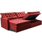 Sofá Sem Caixa Retrátil Baú 1,60m Cama Inbox Secret Suede Vel