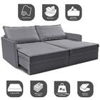 Sofá Sem Caixa Retrátil Baú 1,75m Lounge Linho Cinza Escuro C