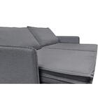 Sofá Sem Caixa Retrátil Baú 1,75m Lounge Linho Cinza Escuro C