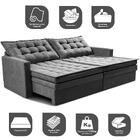 Sofá Sem Caixa Retrátil Baú 1,80m Cama Inbox Secret Suede Vel