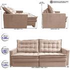 Sofá Sem Caixa Retrátil Baú 1,80m Cama Inbox Secret Suede Vel