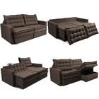 Sofá Sem Caixa Retrátil Baú 1,80m Cama Inbox Secret Suede Vel