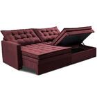 Sofá Sem Caixa Retrátil Baú 1,80m Cama Inbox Secret Suede Vel
