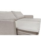 Sofá Sem Caixa Retrátil Baú 1,95m Lounge Linho Bege Claro Cam