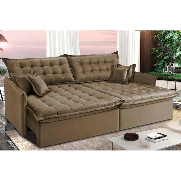 Sofá Sem Caixa Retrátil E Reclinável 1,55m Cama Inbox Versáti