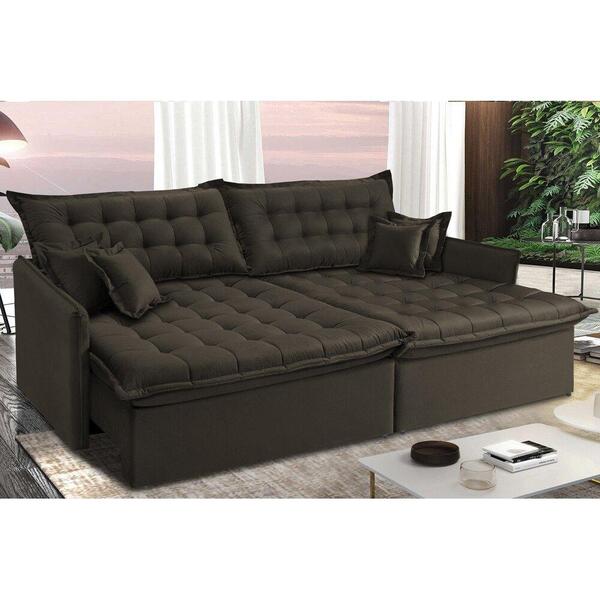 Sofá Sem Caixa Retrátil E Reclinável 1,55m Cama Inbox Versáti