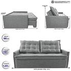 Sofá Sem Caixa Retrátil E Reclinável 1,65m Cama Inbox Flat Li