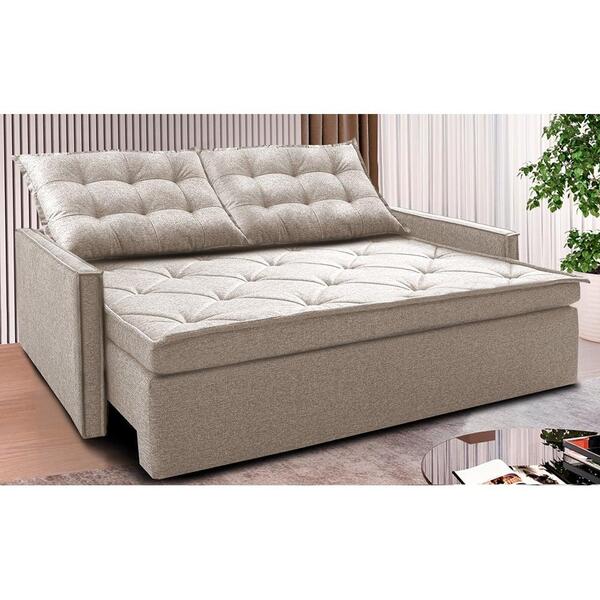 Sofá Sem Caixa Retrátil E Reclinável 1,65m Cama Inbox Flat Li