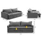 Sofá Sem Caixa Retrátil E Reclinável 1,65m Com Molas Maísa Bo