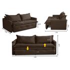 Sofá Sem Caixa Retrátil E Reclinável 1,65m Com Molas Marrocos