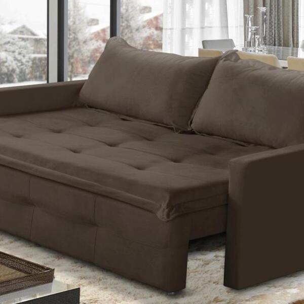 Sofá Sem Caixa Retrátil E Reclinável 1,65m Com Molas Marrocos