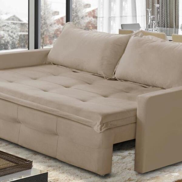 Sofá Sem Caixa Retrátil E Reclinável 1,65m Com Molas Marrocos