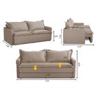 Sofá Sem Caixa Retrátil E Reclinável 1,65m Com Molas Paris Su