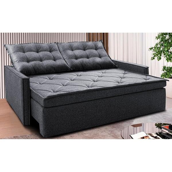 Sofá Sem Caixa Retrátil E Reclinável 1,85m Cama Inbox Flat Li