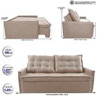 Sofá Sem Caixa Retrátil E Reclinável 1,85m Cama Inbox Flat Li