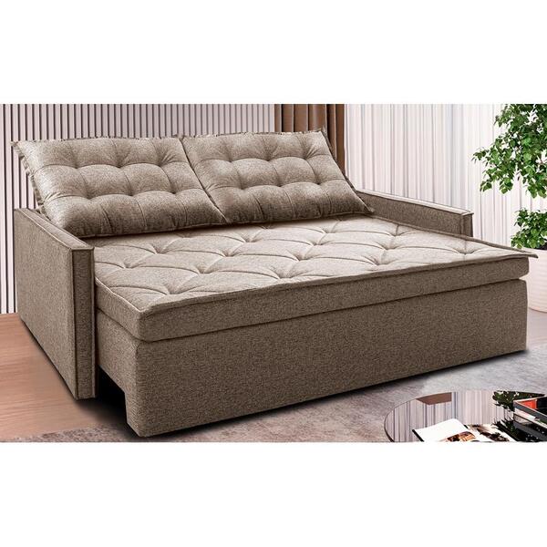 Sofá Sem Caixa Retrátil E Reclinável 1,85m Cama Inbox Flat Li