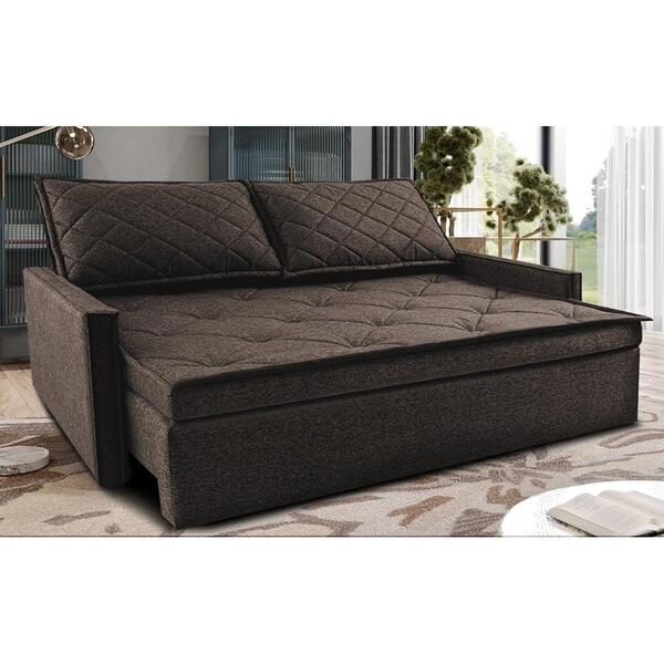 Sofá Sem Caixa Retrátil E Reclinável 1,85m Cama Inbox Loft Li