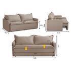 Sofá Sem Caixa Retrátil E Reclinável 1,85m Com Molas Kiara Su