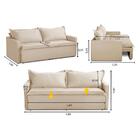 Sofá Sem Caixa Retrátil E Reclinável 1,85m Com Molas Luzia Su