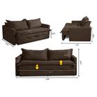 Sofá Sem Caixa Retrátil E Reclinável 1,85m Com Molas Maísa Su