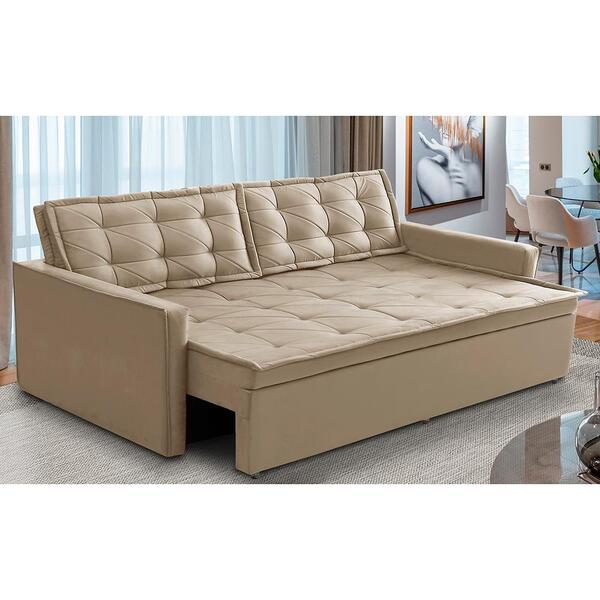 Sofá Sem Caixa Retrátil E Reclinável 1,90m Com Molas Luara Su