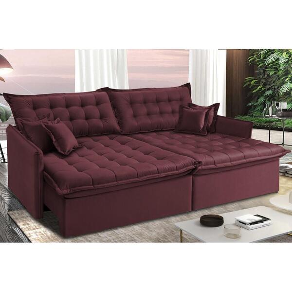 Sofá Sem Caixa Retrátil E Reclinável 1,95m Cama Inbox Versáti