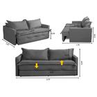 Sofá Sem Caixa Retrátil E Reclinável 2,00m Com Molas Bianca S