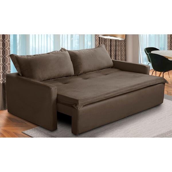 Sofá Sem Caixa Retrátil E Reclinável 2,00m Com Molas Kiara Su