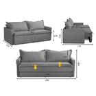 Sofá Sem Caixa Retrátil E Reclinável 2,00m Com Molas Luzia Su