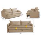 Sofá Sem Caixa Retrátil E Reclinável 2,00m Com Molas Maísa Su