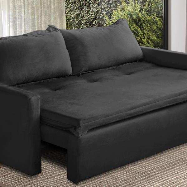 Sofá Sem Caixa Retrátil E Reclinável 2,00m Com Molas Paris Su