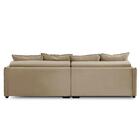 Sofá Sem Caixa Retrátil Reclinável 2,10m Cairo Veludo Bege Mi