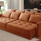 Sofá Sem Caixa Retrátil Reclinável 2,10m Cairo Veludo Terraco