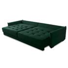 Sofá Sem Caixa Retrátil Reclinável 2,10m Cairo Veludo Verde M