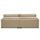 Sofá Sem Caixa Retrátil Reclinável 2,10m Cancún Veludo Bege M