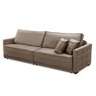 Sofá Sem Caixa Retrátil Reclinável 2,10m Cancún Veludo Cappuc