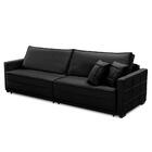 Sofá Sem Caixa Retrátil Reclinável 2,10m Cancún Veludo Preto