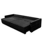 Sofá Sem Caixa Retrátil Reclinável 2,10m Cancún Veludo Preto