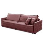 Sofá Sem Caixa Retrátil Reclinável 2,10m Cancún Veludo Rosê M