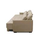 Sofá Sem Caixa Retrátil Reclinável 2,10m Carol Veludo Bege Ad